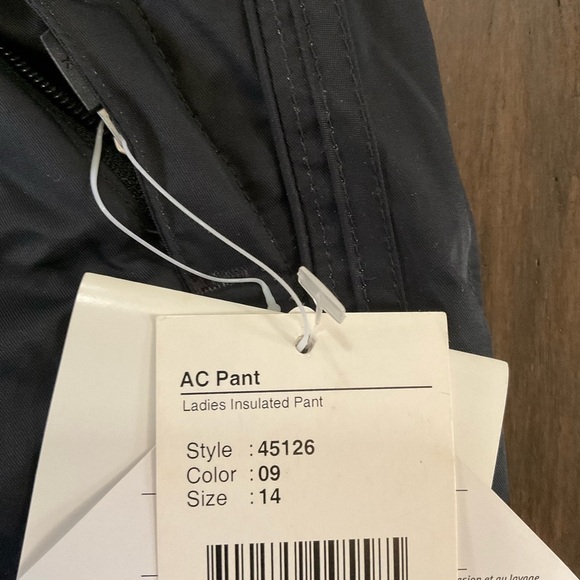 OBERMEYER Ski Snowboard Insulated Pants Adjustable Waist Stretch Black Size 14 - Picture 3 of 7